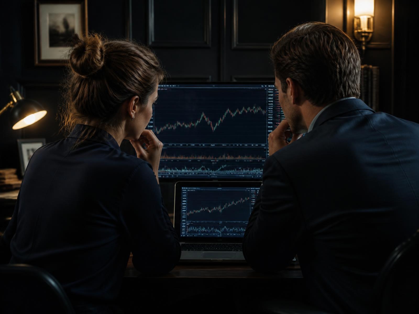 Analysts reviewing market intelligence and data signals